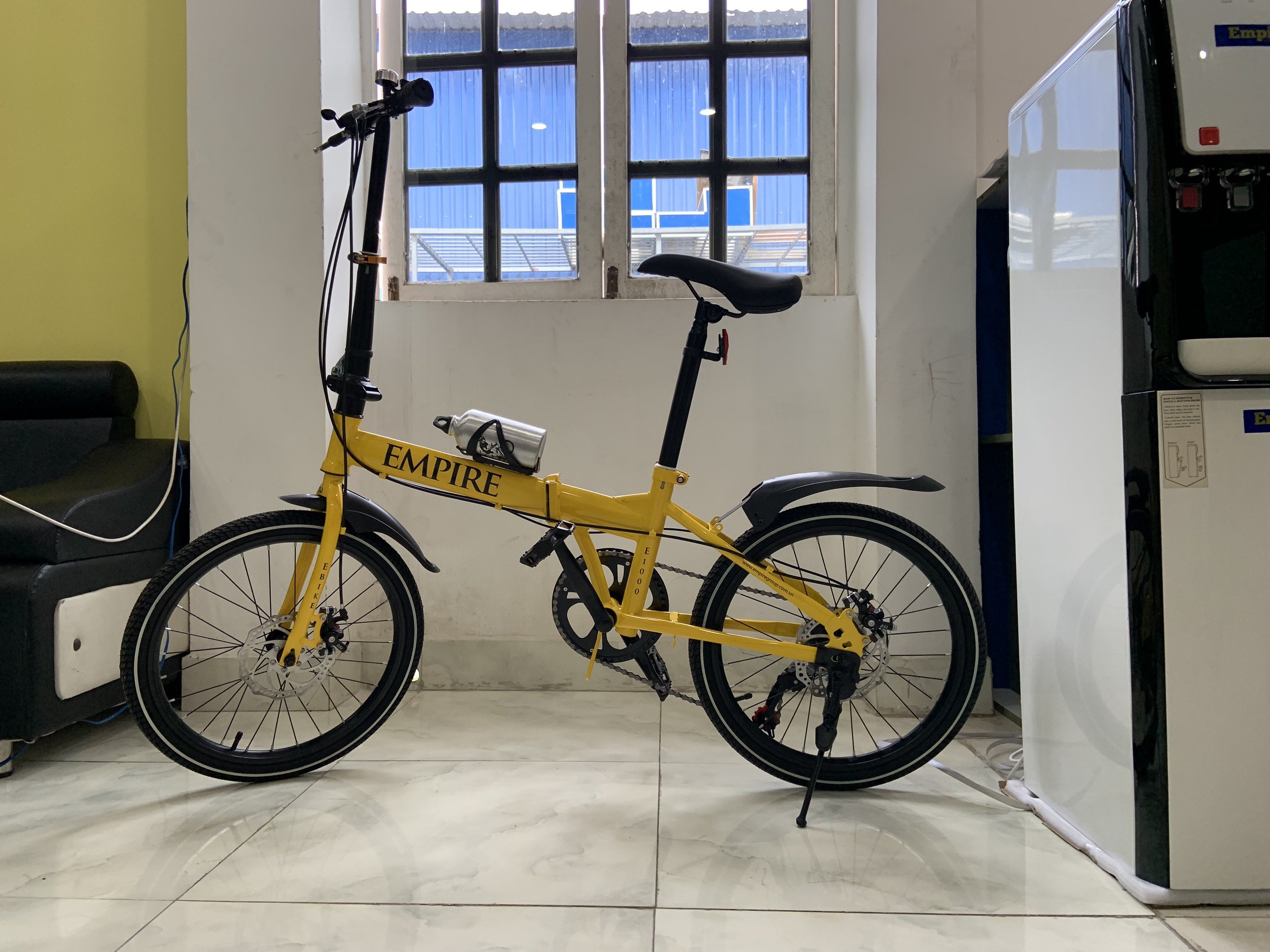 Xe đạp gấp E1000 màu vàng