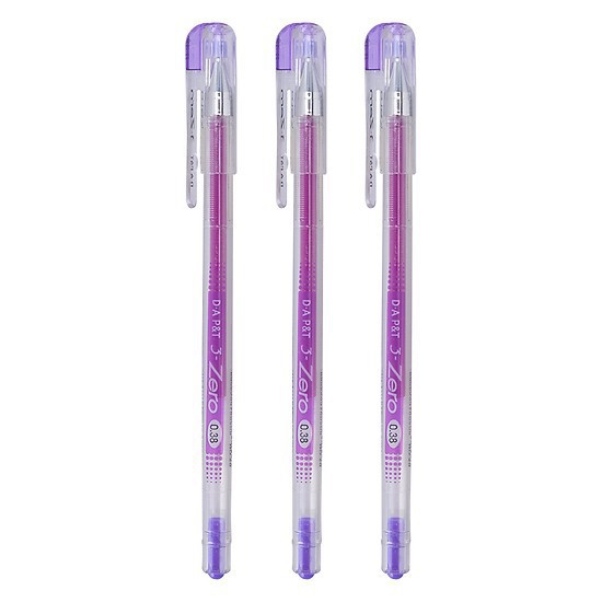 Hộp 12 Viết Gel Nước 3 Zero 0.38Mm Đông A ( Xanh, Tím, Đỏ, Đen )