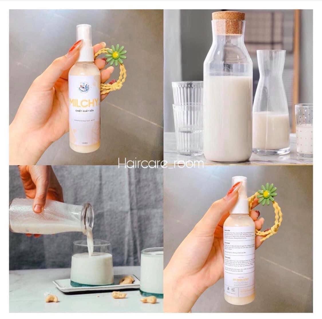 [HCM]Xịt dưỡng Váng Sữa Milchy BAUKRYSIE ??cột tóc hoa cúc