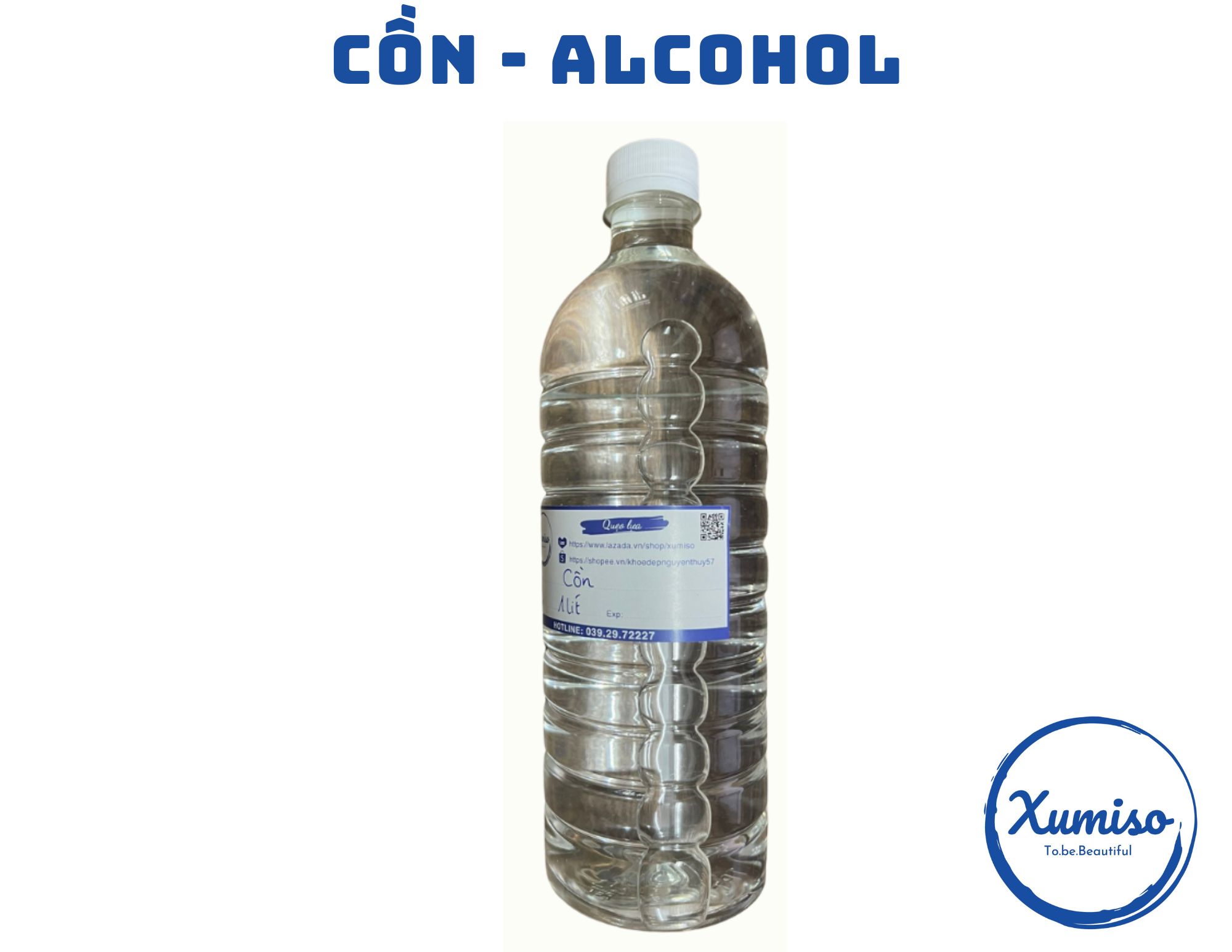 Cồn mỹ phẩm - cồn 96 độ - nguyên liệu làm nước hoa - xumiso - 1 lít