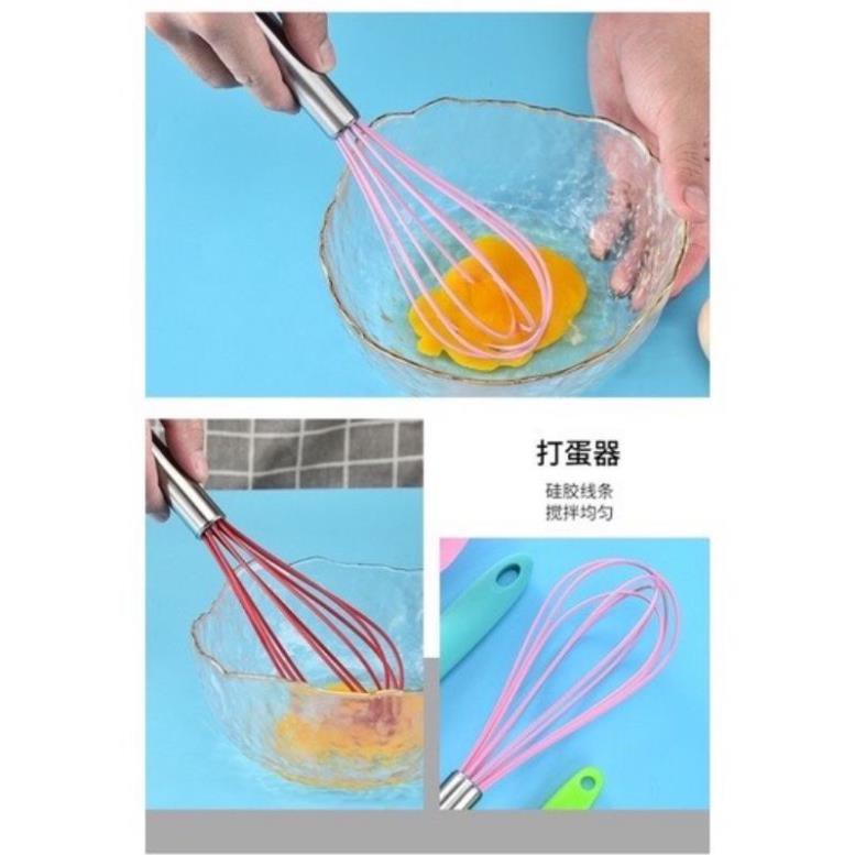 Bộ dụng cụ làm bánh 5 món silicon phới làm bánh