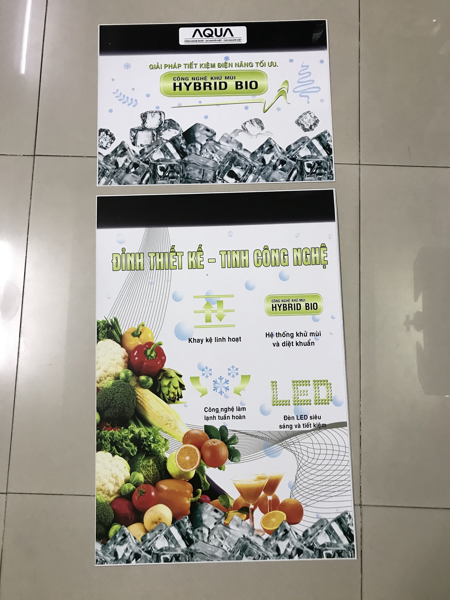 Tem decal dán tủ lạnh Aqua - miếng dán tủ lạnh aqua