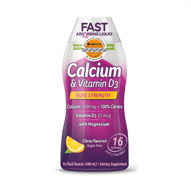 Canxi & Vitamin D Dạng Nước Natures Way Calcium & Vitamin D Liquid 480ml