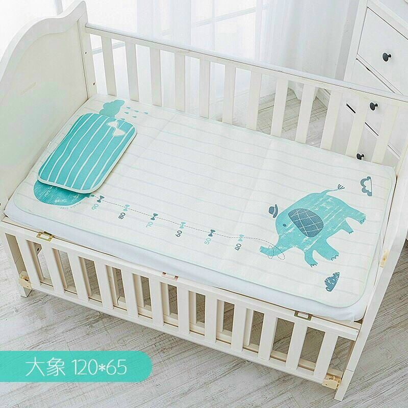 Chiếu, Chiếu lụa điều hòa in hình 3d kèm theo gối cho bé