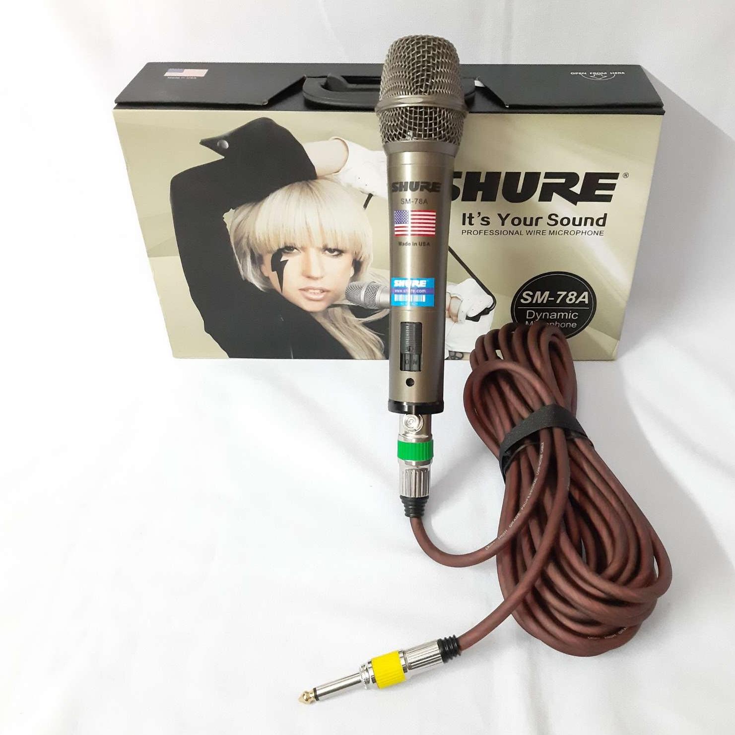 Micro dây shure 78a. micro shure loại tốt