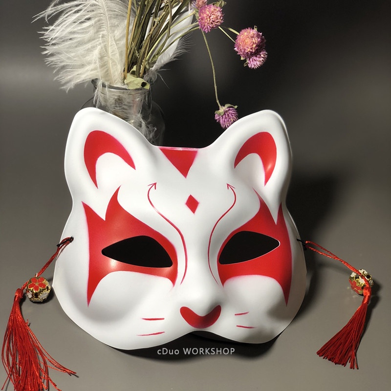 Mặt Nạ Hóa Trang Hình Cáo Độc Đáo-Mặt nạ vẽ mèo/Mặt nạ vẽ cáo/Mặt nạ vẽ chó/Mặt nạ vẽ thỏ phong cách Nhật Bản độc đáo