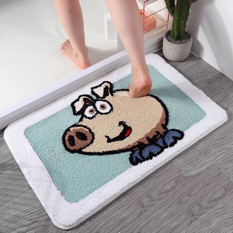 Thảm lông cừu chùi chân 3d cao cấp