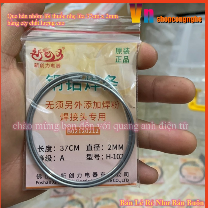Que hàn nhôm nhẹ lửa 37cm x 2mm