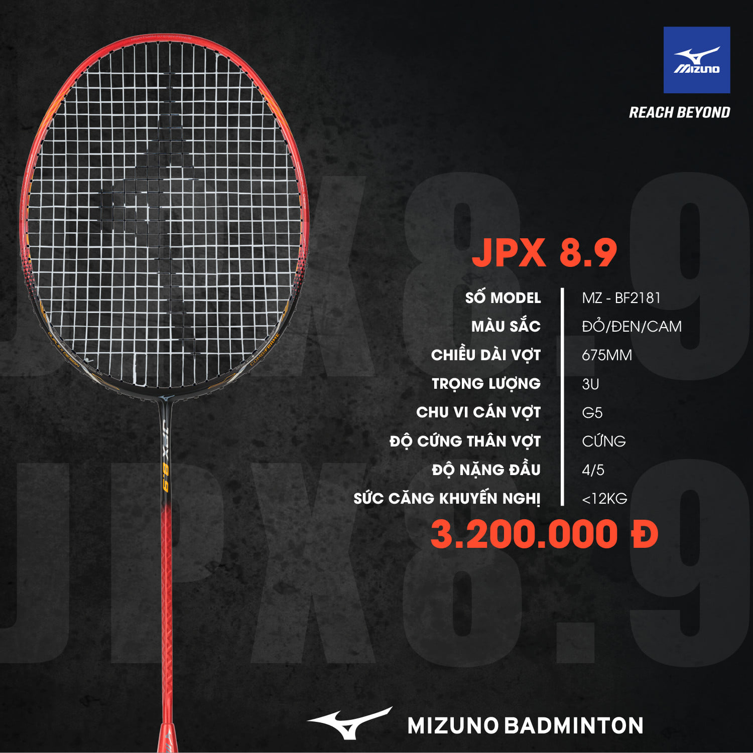VỢT CẦU LÔNG JPX 8.9 MIZUNO