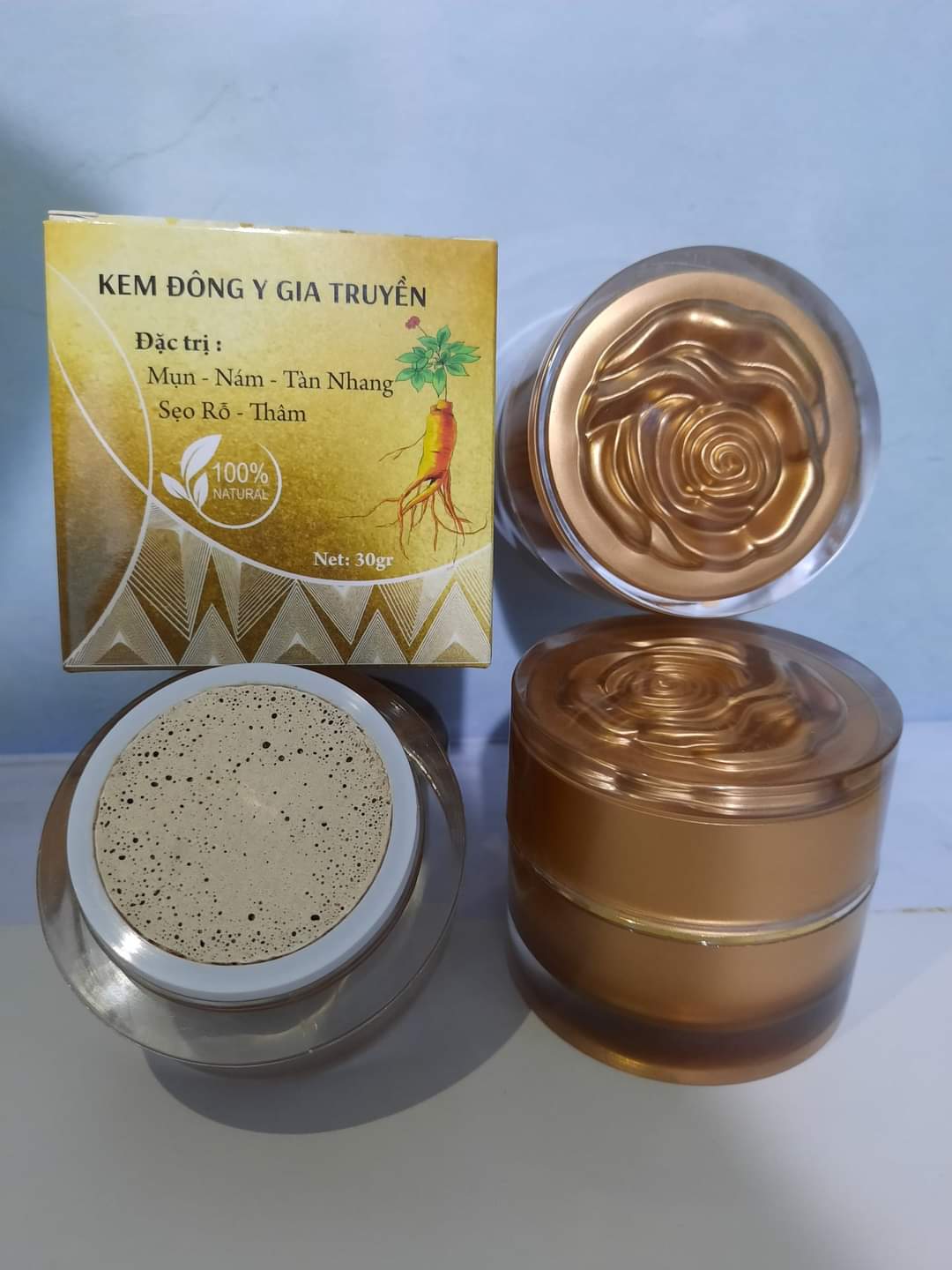 Kem đen 68 vị đông y xóa sạch mụn thâm nám tàn nhang hiệu quả bong đẹp da trắng hồng sạch đẹp thien nhiên