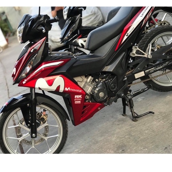 Tem rời Winner Movistar dán xe đỏ