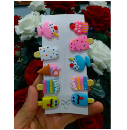 Set 10 kẹp tóc đáng yêu cho bé ( 1 vỉ = 10 kẹp mix ngẫu nhiên các hình)