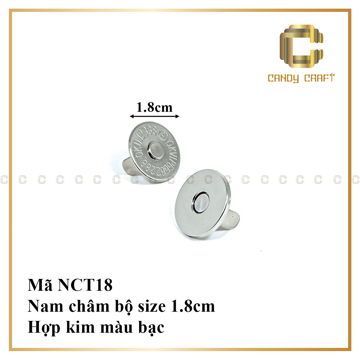 NAM CHÂM BỘ 1.4 - 1.8CM - phụ kiện làm túi xách