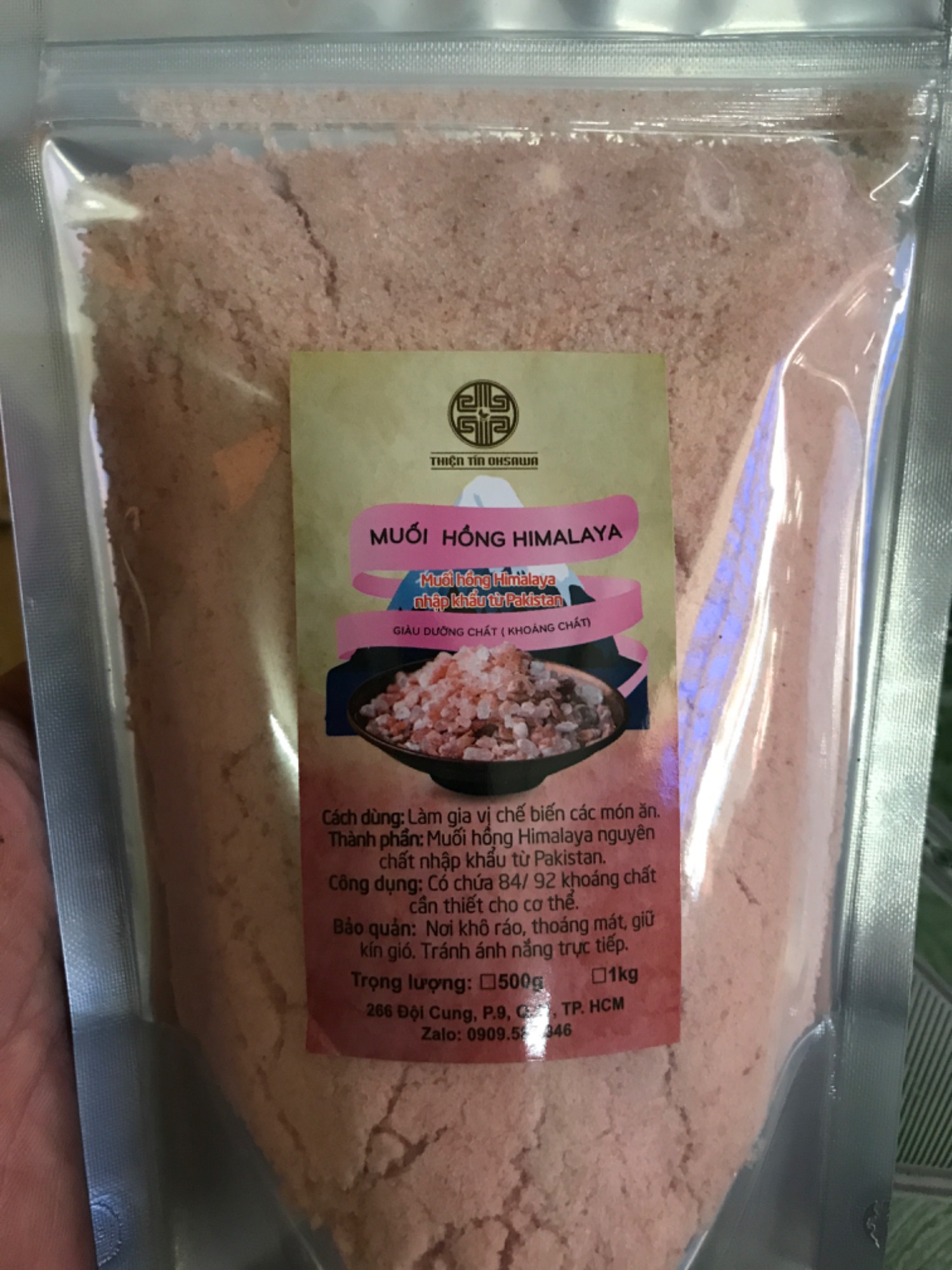 Muối ăn himalaya gói 500g