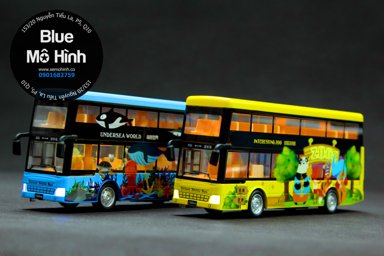 Blue mô hình | Mô hình xe bus xe khách hoạ tiết