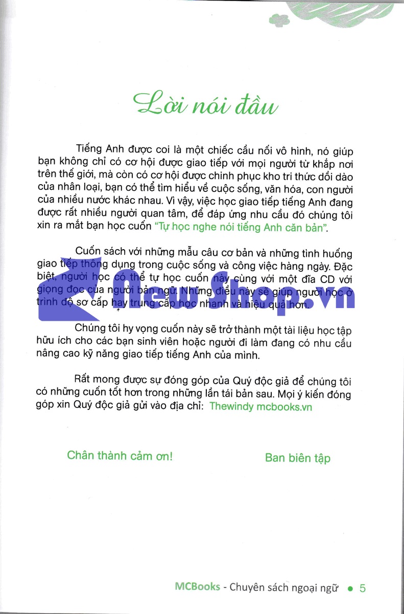 Sách - Tự Học Nghe Nói Tiếng Anh Căn Bản - MC