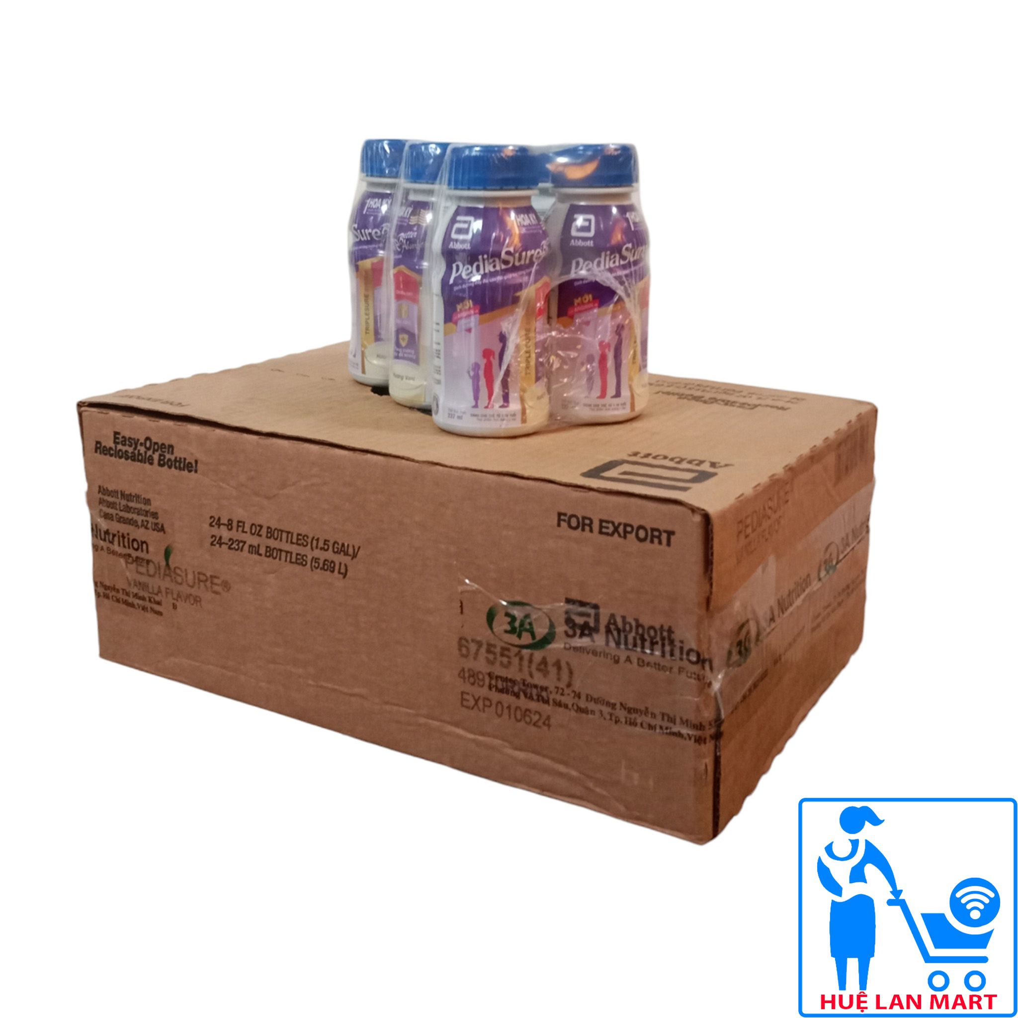 1 thùng sữa bột pha sẵn abbott pediasure ba hương vani