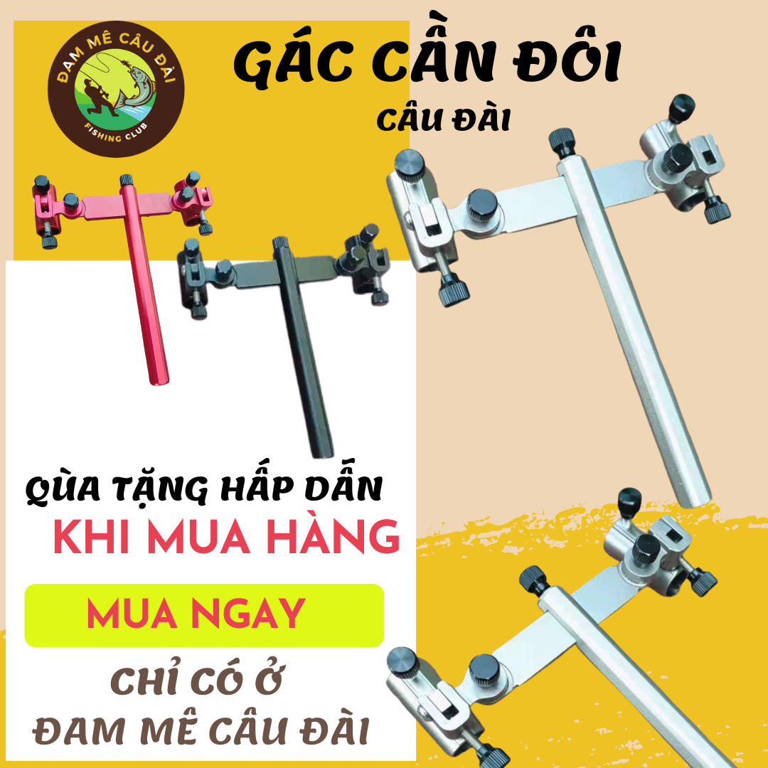 Gác cần đôi câu cá , câu đài , gác cần đôi gắn thùng câu cá[ ĐAM MÊ CÂU ĐÀI]