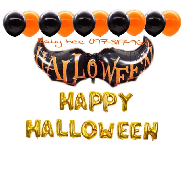 Set 50 Bóng Cao Su Đen Và Cam (Halloween)