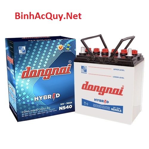 BÌNH ẮC QUY ĐỒNG NAI NS40 LS (12V - 35Ah) dùng thắp sáng bóng đèn, quạt, kích cá...