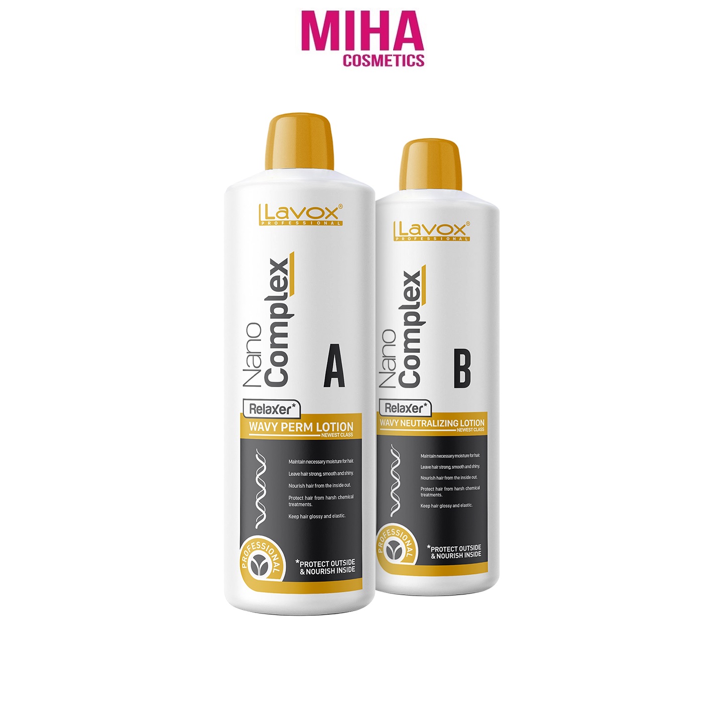 Combo 2 chai thuốc uốn nóng và dập tóc siêu sóng lavox nano complex 500ml x2