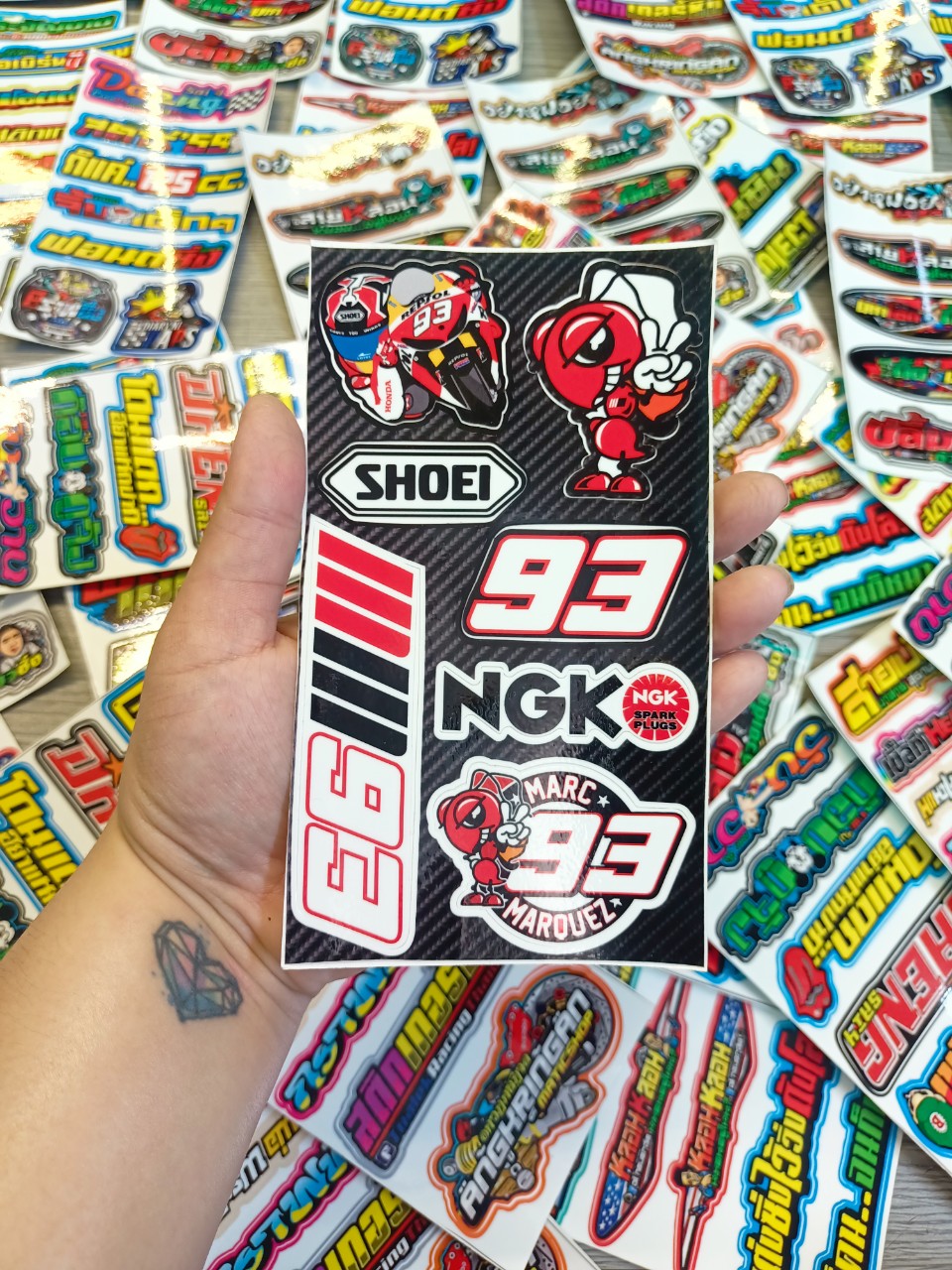 TEM SET HÌNH STICKER DÁN XE MÁY