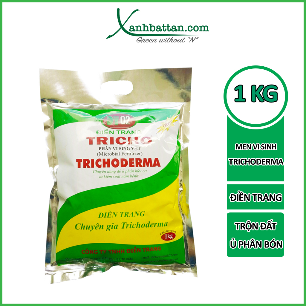 Nấm Đối Kháng Trichoderma Điền Trang ủ Phân Bón, Trộn Đất Trồng Cây, Phòng Bệnh Hiệu Quả Cho Cây Trồng Gói 1 Kg