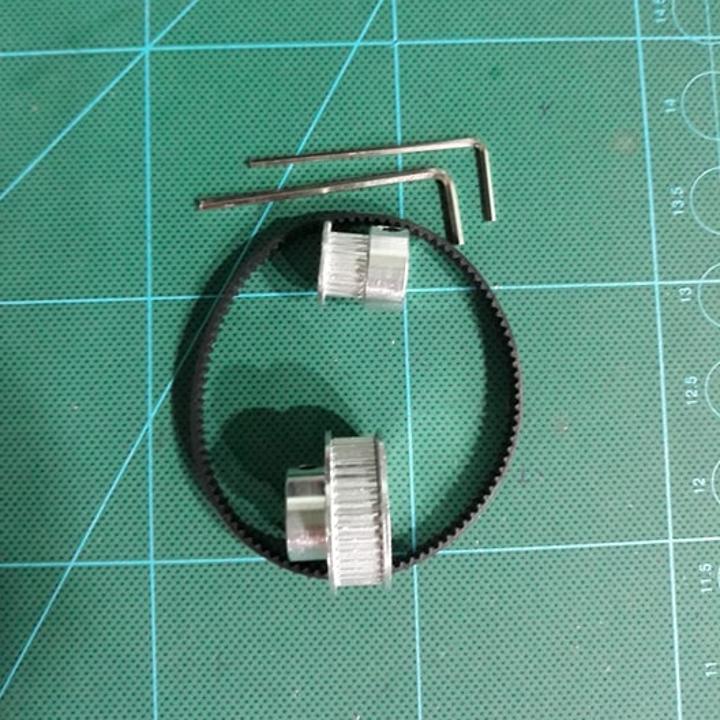 bộ buly 16 40 lỗ 8mm và dây đai 200mm