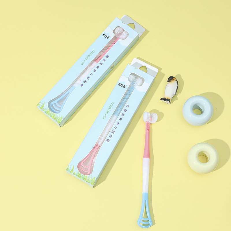 Toothbrush 3D super soft bristles attached razor blade multi-purpose.