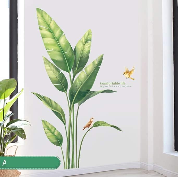 [HCM]DECAL DÁN TƯỜNG CỤM LÁ CHUỐI XANH