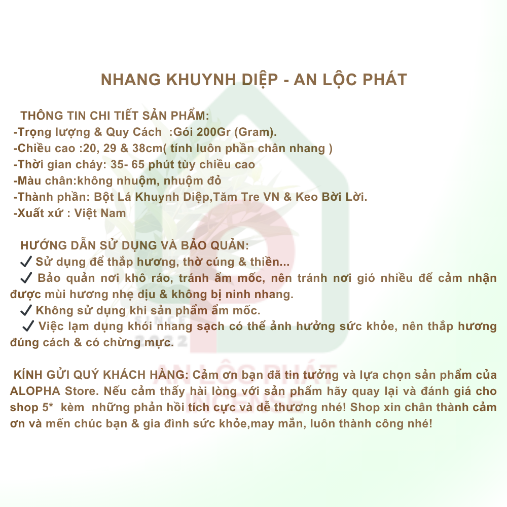 [Gói 200gr] Nhang Khuynh Diệp - An Lộc Phát