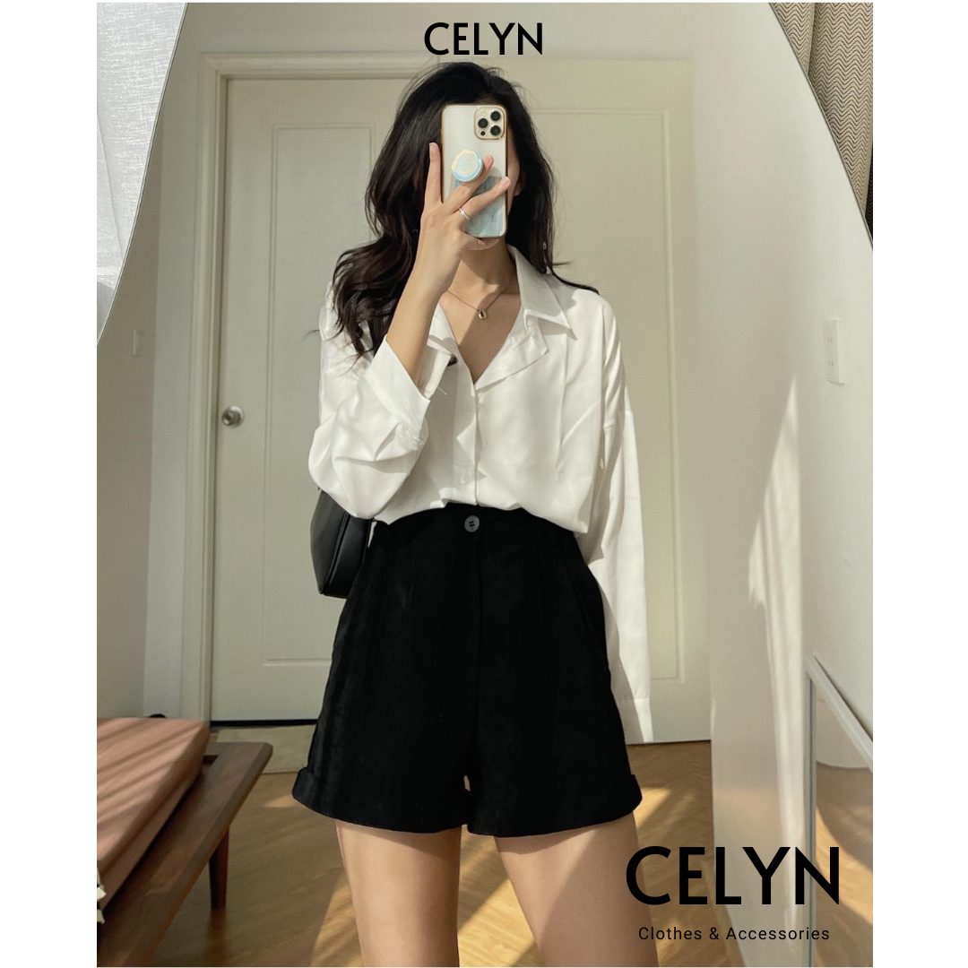 Áo Sơmi basic oversized Celyn Clothes