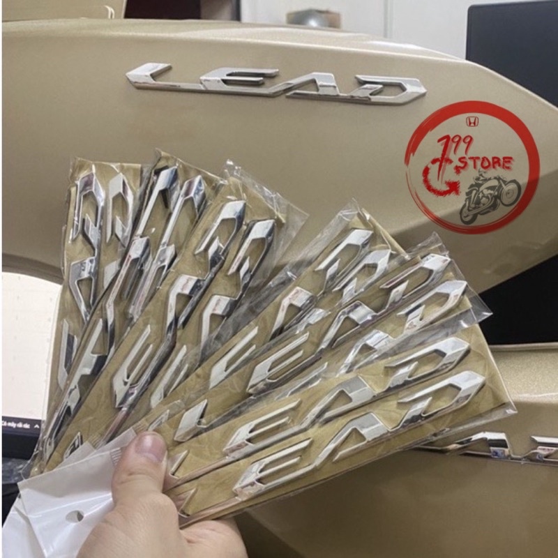 Tem logo ốp sườn chữ lead 125 honda 2013 2014 2015 2016