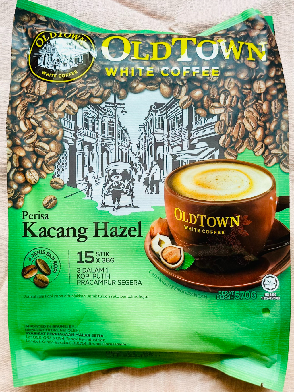 Cà Phê Trắng OldTown Hazelnut - Hạt Phỉ