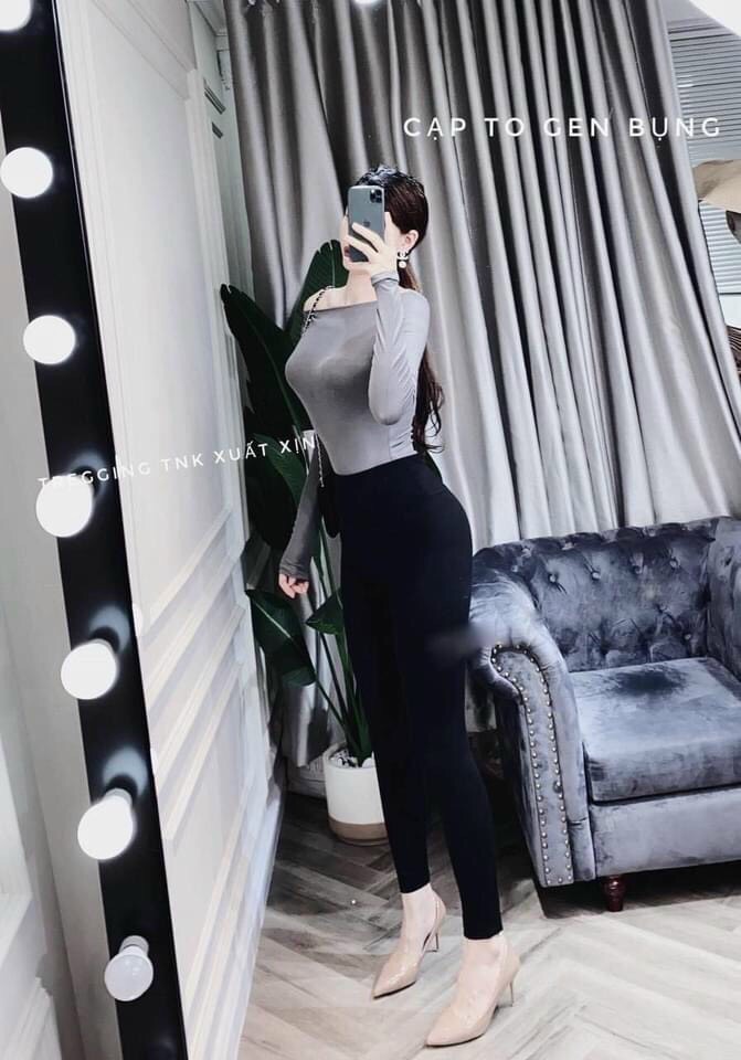 QUẦN LEGGING CHANE L CẠP CAO GEN BỤNG TÔN DÁNG