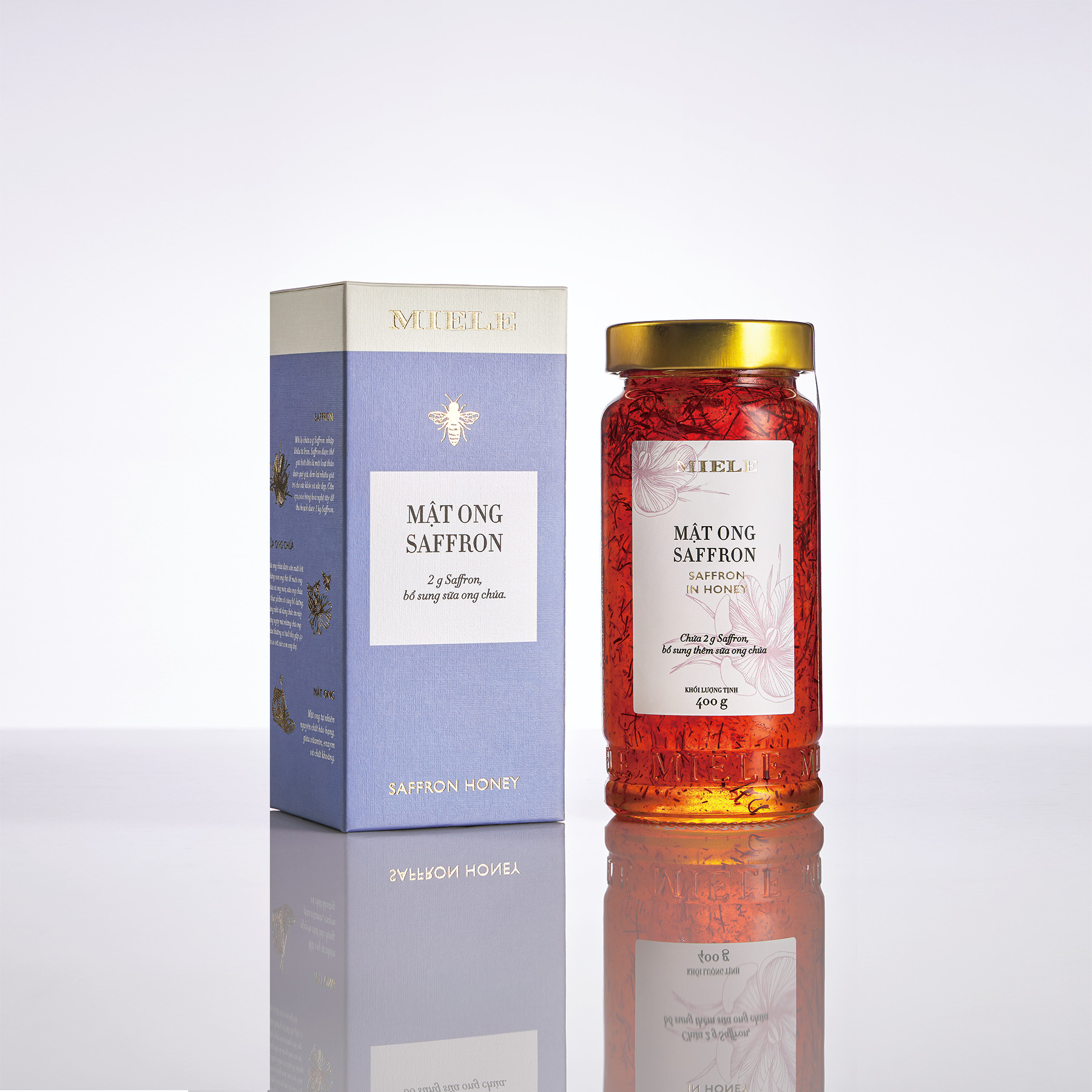 Combo: Mật ong Saffron 400g + Mật ong Nhân Sâm 400g