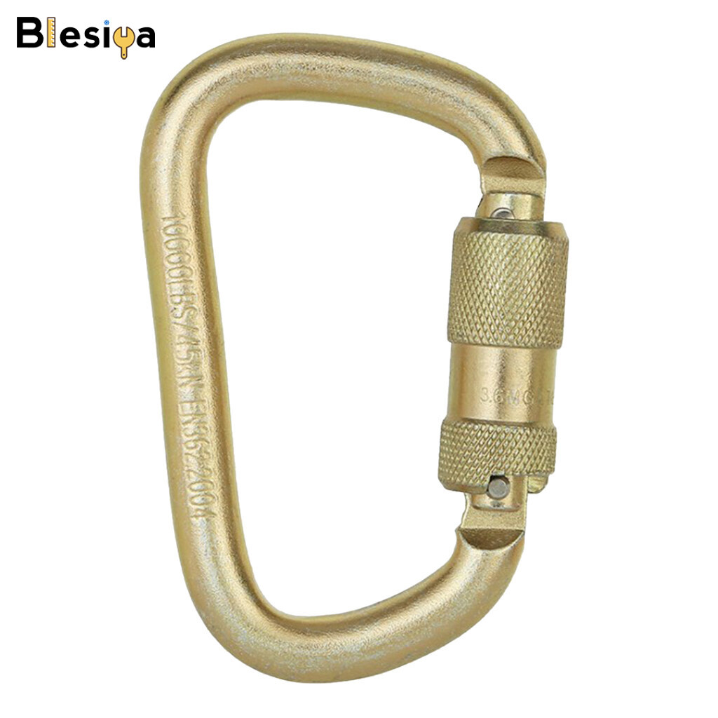 Blesiya 45kn móc đa năng móc khóa vít vòng chữ d bằng thép, leo núi