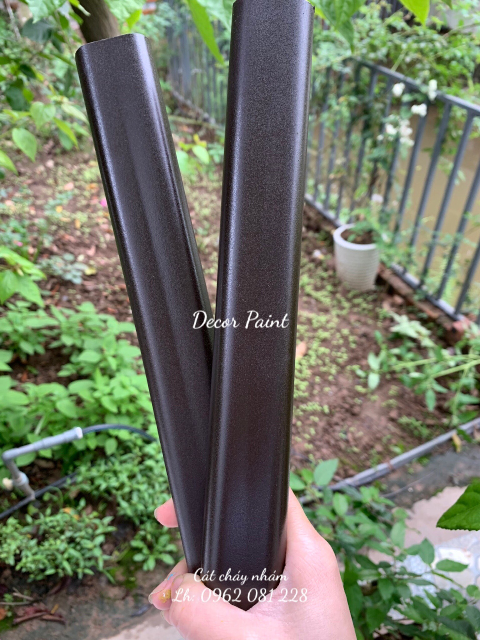 Sơn trên sắt mạ kẽm, nhôm, đông, inox, nhựa màu cát cháy nhám decor paint