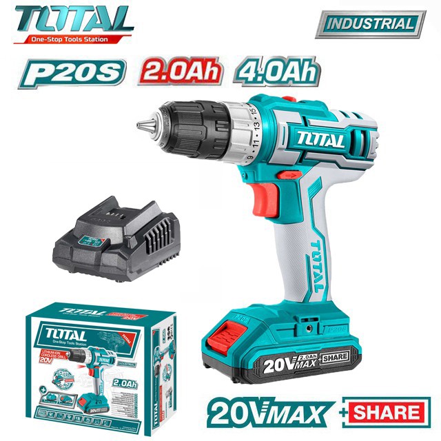 [HCM]Máy khoan vặn vít dùng pin Total 20V TDLI20024 ( kèm pin 1 và sạc )
