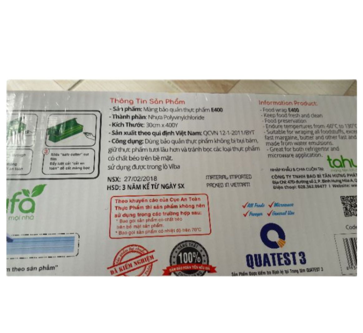Màng bọc thực phẩm Ecook E400 (mua tại ptptshop)