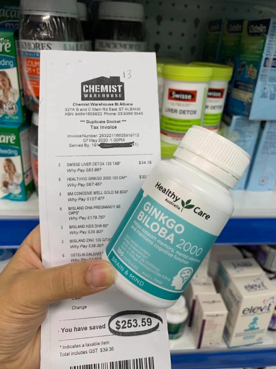 Bổ não Ginkgo 2000 Heathycare