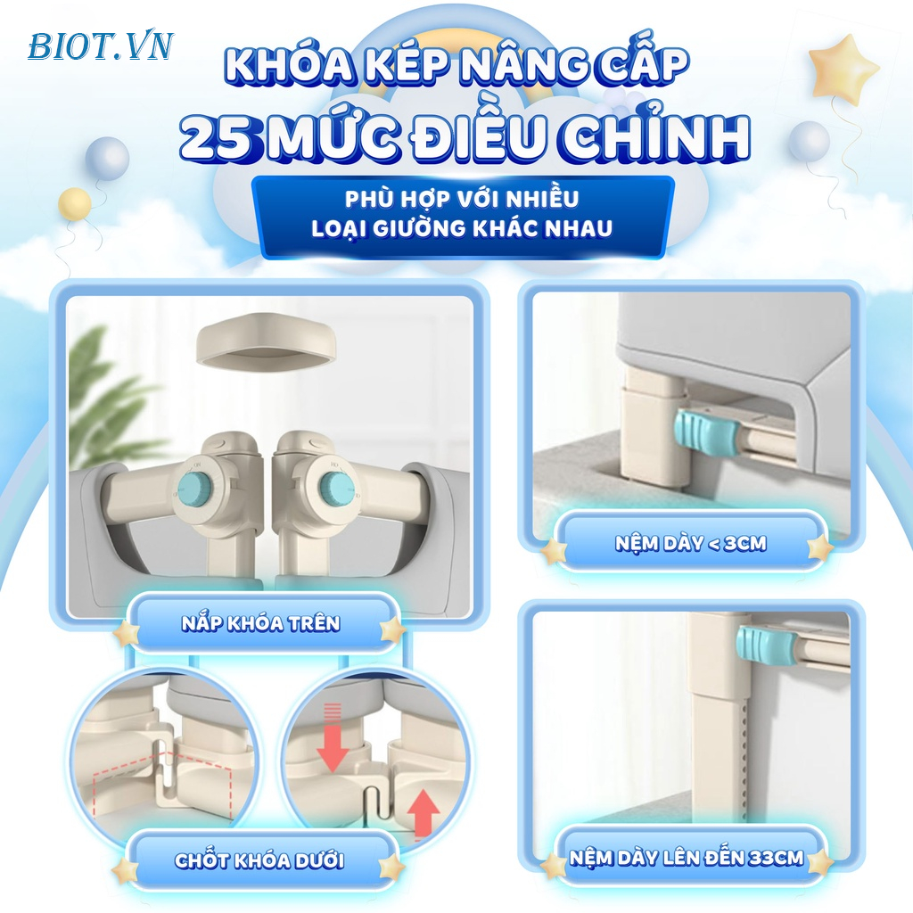 Thanh Chắn Giường Cho Bé N1s ,Umoo Chắc Chắn