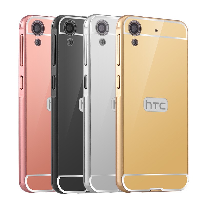 Ốp lưng HTC Desire 826 Selfie tráng gương viền kim loại