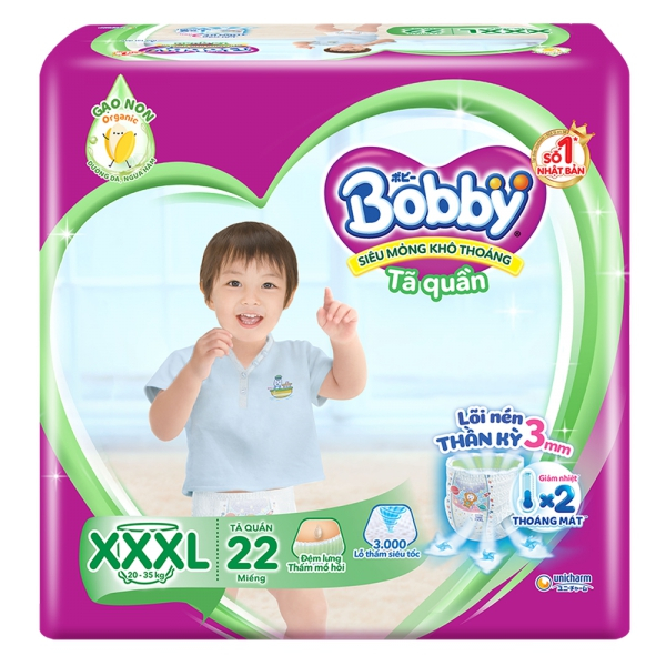 Tã quần bobby xxxl22 miếng