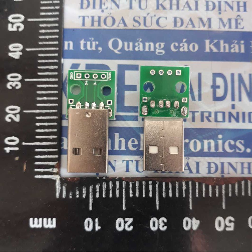 10 cái module mạch pcb cổng usb đầu đực out dạng dip 4p 2.54mm kde4148