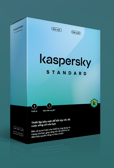 Phần mềm diệt virus kaspersky standard 1pc/12t box nts