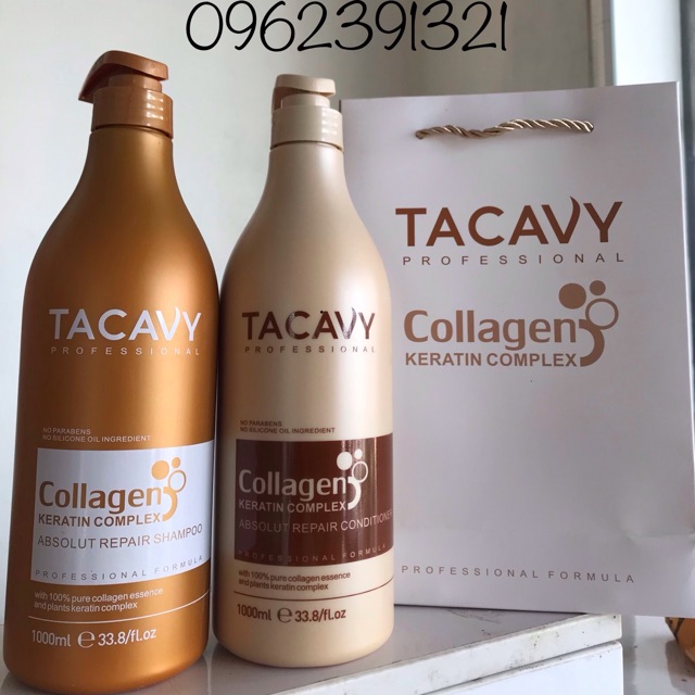 Combo cặp dầu gội xã Colagen Tacavy 1000ml x2