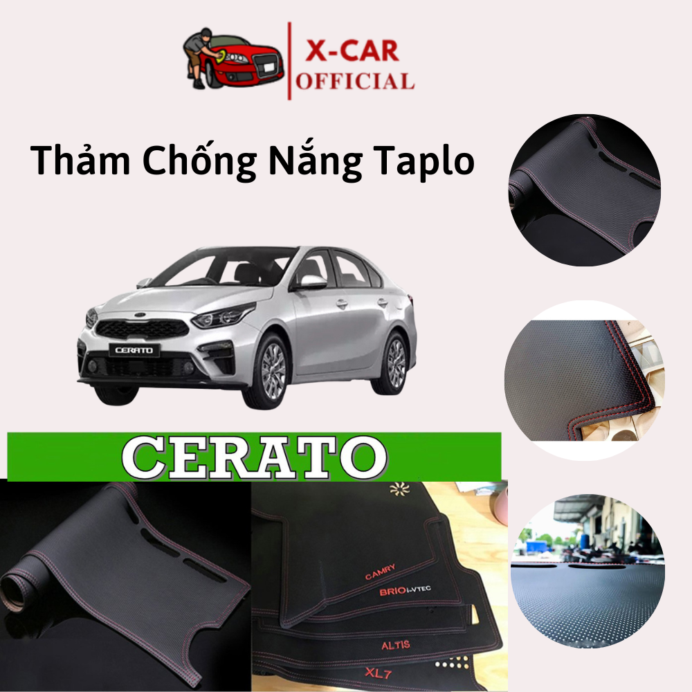 Thảm phủ taplo da xe Kia Cerato đời 2016 - 2020 , thảm taplo da vân cacbon