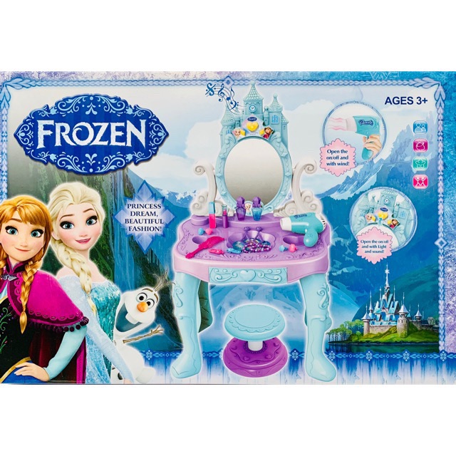 [HCM]Đồ chơi bàn trang điểm cho bé có ghế ngồi hình Elsa 99868