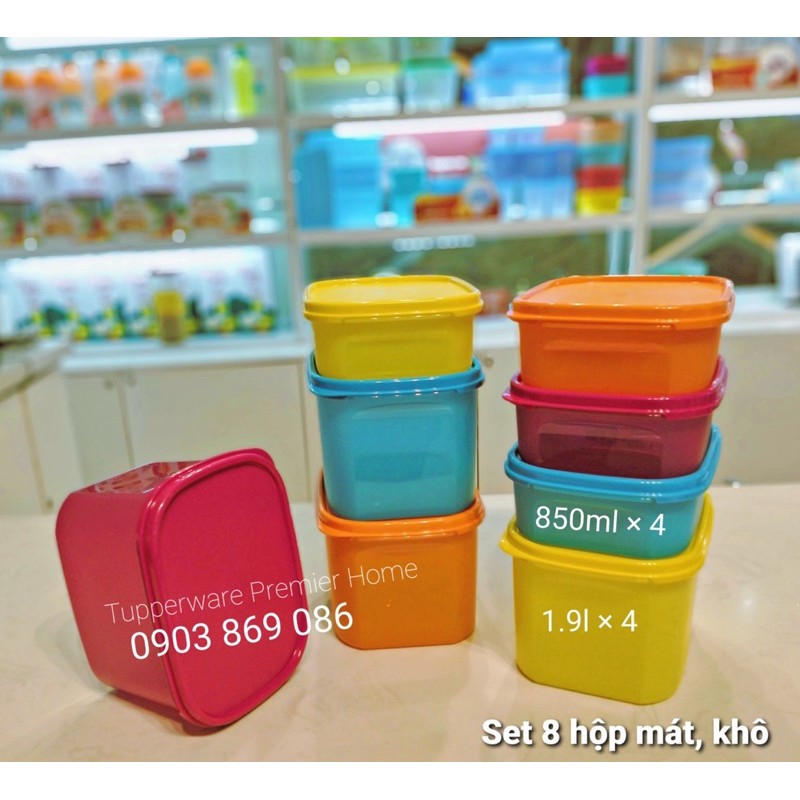 [HCM]Bộ 8 Hộp Trữ Mát Và Trữ Khô Tupperware